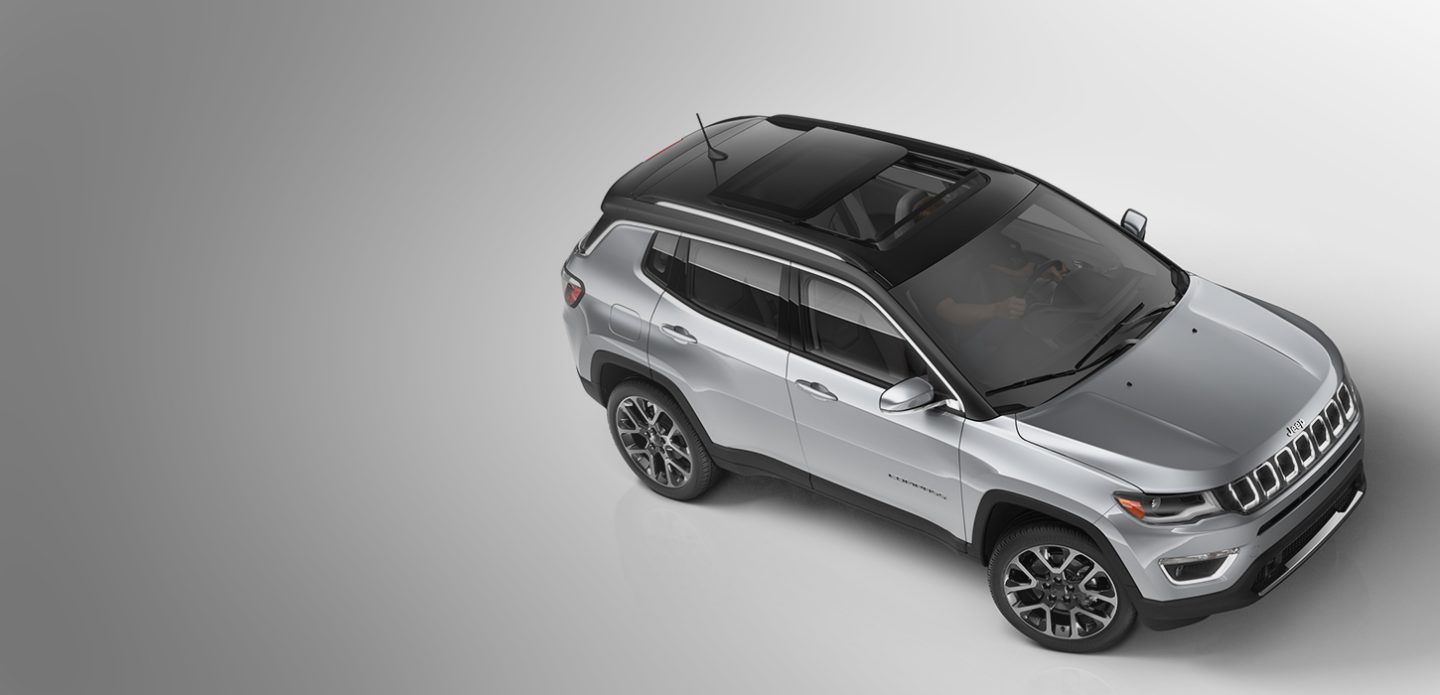 Jeep compass white with black roof shop